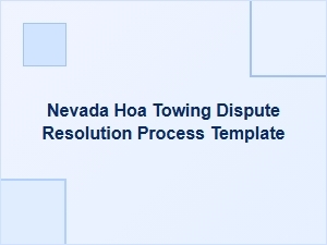 Nevada Hoa Towing Dispute Resolution Process