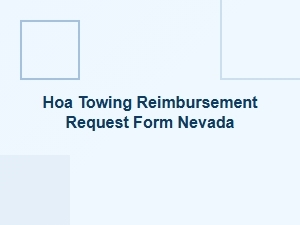 Nevada Hoa Towing Reimbursement Request Form
