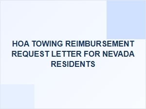 How to Request Hoa Towing Reimbursement in Nevada