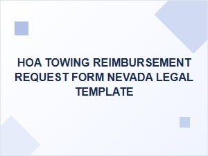Nevada Hoa Towing Reimbursement Request Form Guide