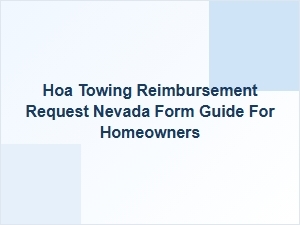 How to Request Hoa Towing Reimbursement in Nevada